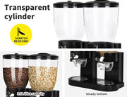 Toque Double Cereal Dispenser Dry Food Storage Container Dispense Machine Black