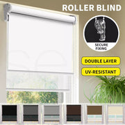 Roller Blinds Blackout Blockout Curtains Double Window Sunshade Mordern Shades