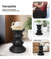 Levede Side Table Retro Terrazzo Round Magnesia Concrete Stool Bedside Outdoor