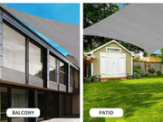 Mountview Sun Shade Sail Cloth Canopy Rectangle Outdoor Awning Cover Grey 3x3M