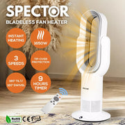 Spector Electric Portable Space Heater 1650W 2IN1 Bladeless Fan Remote Ceramic