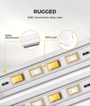 12V LED Strip Light Bar 6PCS Waterproof Boat Car Camping Tent Amber White Lights