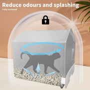 Pawz Fully Enclosed Cat Litter Box Mat Kitty Toilet Trapping Odour Control Basin