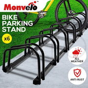 6 Bikes Stand Bicycle Bike Rack Floor Parking Instant Storage Cycling Portable