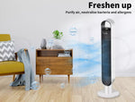 Spector Tower Fan Portable Oscillating Remote Control LED Display Timer Ionizer