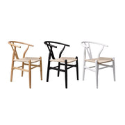 Levede 2x Dining Chairs Wooden Hans Wegner Chair Wishbone Chair Cafe Lounge Seat