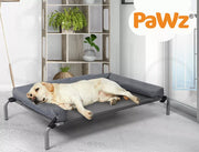 Pawz Elevated Pet Bed Raised Sofa Bolster Dog Cat Trampoline Hammock Grey Large