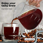 Pour Over Coffee Maker Set Dripper Pot Kettle Filter Coffee Grinder Camping Tool