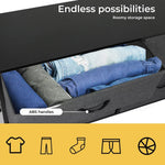 Levede Storage Cabinet Tower Chest of Drawers Dresser Tallboy 5 Drawer Grey