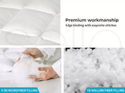 Dreamz Mattress Topper Pillowtop 1000GSM Bamboo Underlay Protector Pad Double
