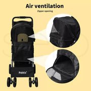 Pawz Pet Stroller Dog Cat Cage Carrier Travel Pushchair Foldable Pram 3/4 Wheels