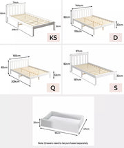 Levede Wooden Bed Frame Queen Double King Single Full Size Mattress Base Timber