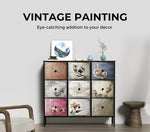 Levede  9 Chest of Drawers  Storage Cabinet Tower Retro Dresser Vintage Brown