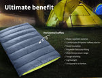 Mountview Double Sleeping Bag Bags Outdoor Camping Hiking Thermal -10℃ Tent Grey