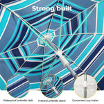 Centra 2M Outdoor Beach Umbrellas Tilting Garden Patio Tropical Sun Shelter