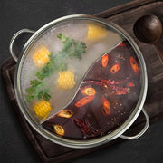 Toque 34cm Stainless Steel Twin Mandarin Duck Hot Pot Induction Cooker No Lid