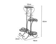 Levede Plant Stand Outdoor Indoor Metal Flower Pots Rack Corner Planter Shelf
