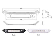 Manan Caravan Awning Lights LED Dual 12V 24V 287mm Amber White IP67 Waterproof