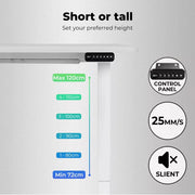 Levede Motorised Standing Desk Adjustable Electric Sit Stand Cable Management