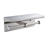 Toilet Paper Holder Double Roll Stainless Steel Hook Bathroom Rack Wall Silver