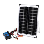 12V 10W Solar Panel Kit Mono Backup for Caravan Car Battery Charging Controllers