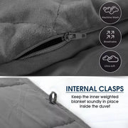 Dreamz Weighted Blanket Heavy Gravity Adults Sleeping Deep Relax 9KG Grey