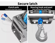 Manan Hand Winch 2000KG /4410LB 3 Speed Manual Car 4WD Boat Marine Trailer 8M
