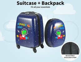 Bopeep Kids Luggage Set 16''13'' 2PCS Travel Suitcase Child Bag Backpack Space)