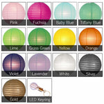 12 Paper Lanterns for Wedding Party Festival Decoration - Mix & Match Colours