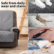 Marlow Recliner Sofa Chair Cover Slipcover Protector Non-slip Waterproof M Grey