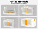 Storage Containers Box Stackable Toy Food Organiser Large Foldable Lid 85L Blue