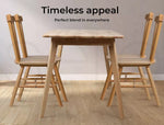 Levede 2x Dining Chairs Kitchen Windor Chair Natural Wood Cafe Lounge OAK