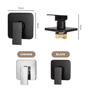 Wall Shower Tap Brass Basin Mixer Bathroom Bath Spa Hot Cold Water Faucet Chrome