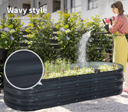 Lambu Garden Bed Planter Raised Coated Galvanised Steel Vegetable Beds Oval