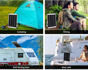 12V 10W Solar Panel Kit Mono Backup for Caravan Car Battery Charging Controllers