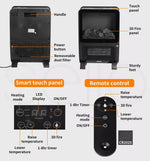 Spector Heater Electric Portable 2000W 3D Fire Fast Heating Remote Touch Timer
