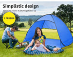 Mountview Pop Up Beach Tent Camping Portable Hiking Tents 2/4 Person Shelter