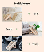 Pawz Pet Ramp Indoor Dog Steps Stairs Portable Cat Foldable Ladder For Bed Sofa