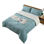 Microfibre Reversible Quilt Duvet Doona Cover Set Double/Queen/Super/King Size