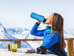 Water Bottle Stainless Steel Vacuum Cup BPA Free  Sport Cycling 1.2L Blue