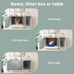 Pawz Enclosed Cat Litter Cabinet Box Furniture Scratch Board Pet House Table