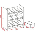 Levede Kids Toy Box Bookshelf Organiser Display Shelf Storage Rack Drawer Bins