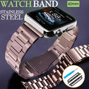 Replacement Stainless Steel Strap Band Clasp for Apple Watch /Sport ROSE GOLD.