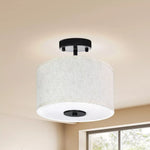 Emitto Pendant Ceiling Light Led Modern Lamp Bedroom Living Room Linen Washable