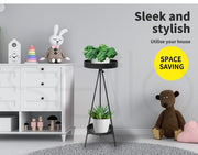 Levede Plant Stand 2 Tiers Outdoor Indoor Metal Flower Pots Rack Garden Shelf
