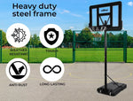 Centra Basketball Hoop Stand Portable 1.3-3.05M Height Adjustable Net Ring Adult