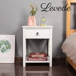 Levede 2x Bedside Tables Drawers Side Table Storage Cabinet Nightstand Bedroom