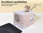Pawz Cat Litter Box Fully Enclosed Kitty Toilet Trapping Odor Control Basin