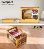 Large Storage Box Stackable Clothes Container Closet Organizer 5Side Open Wheels