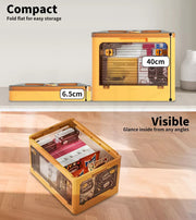Large Storage Box Stackable Clothes Container Closet Organizer 5Side Open Wheels